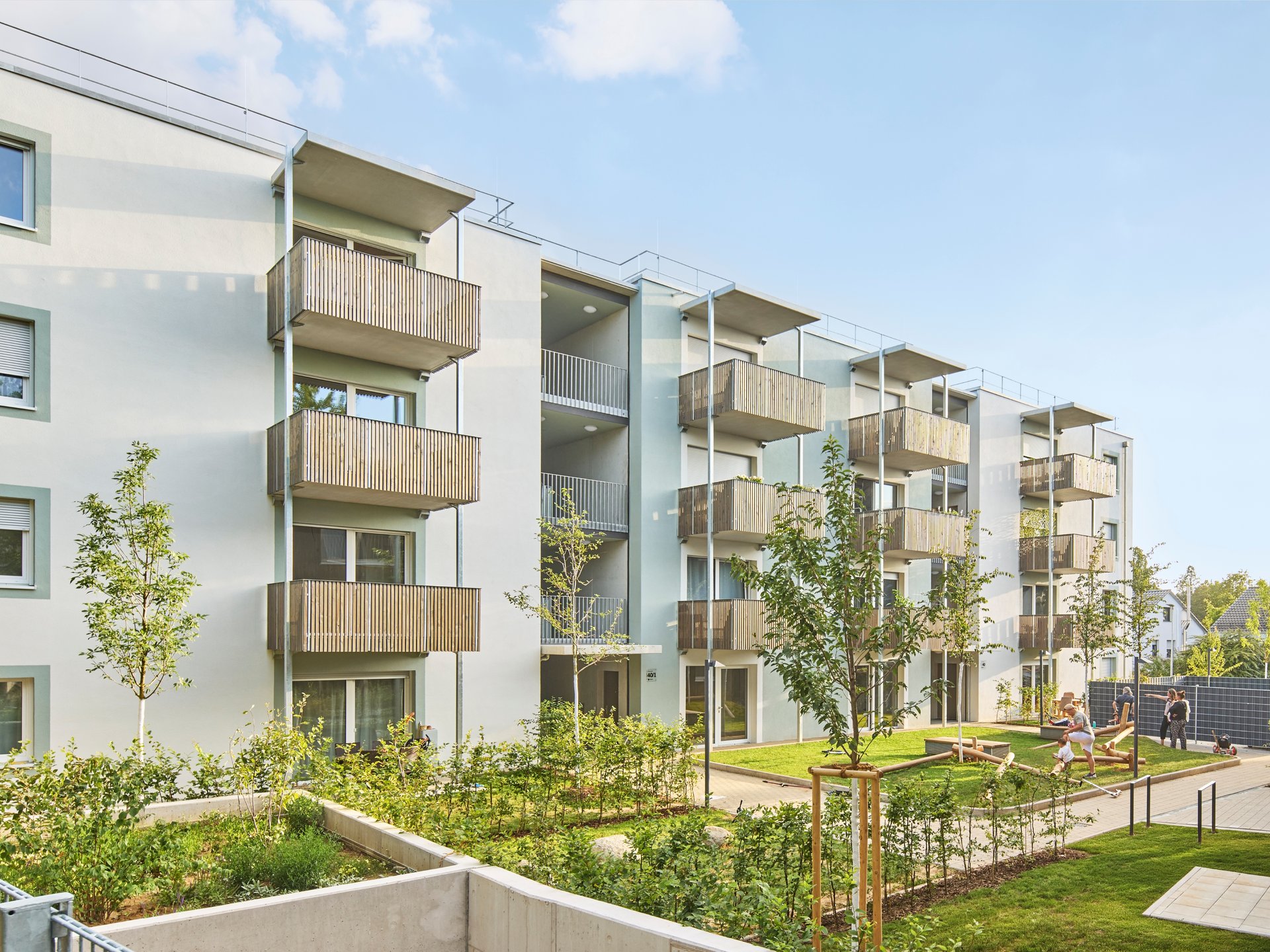 Ansicht Innenhof des Projekts in der Brucknerstraße